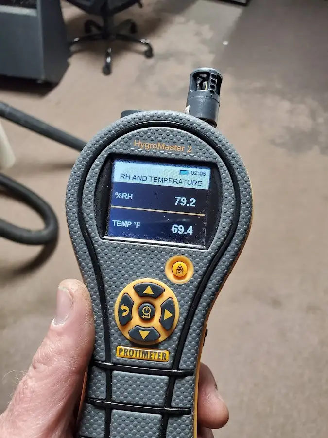Moisture meter humidity assessment for Mold Remediation & Removal in Mebane